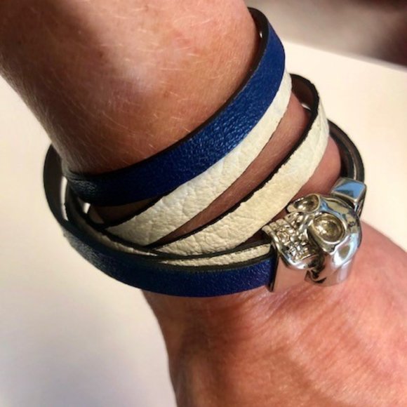 Alexander McQueen Jewelry - Alexander McQueen Skull Double Wrap Bracelet